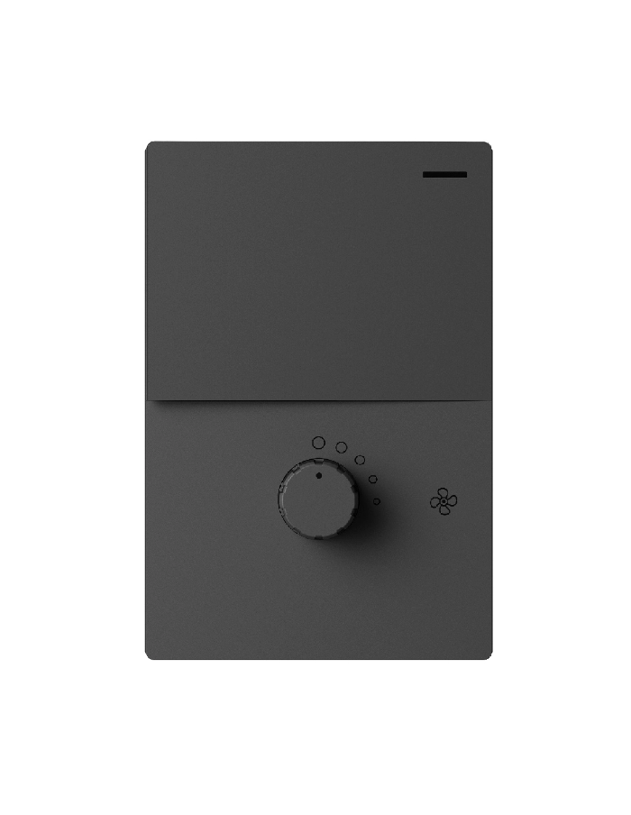 Llave combinación + variador ventilador Macroled Milan gris